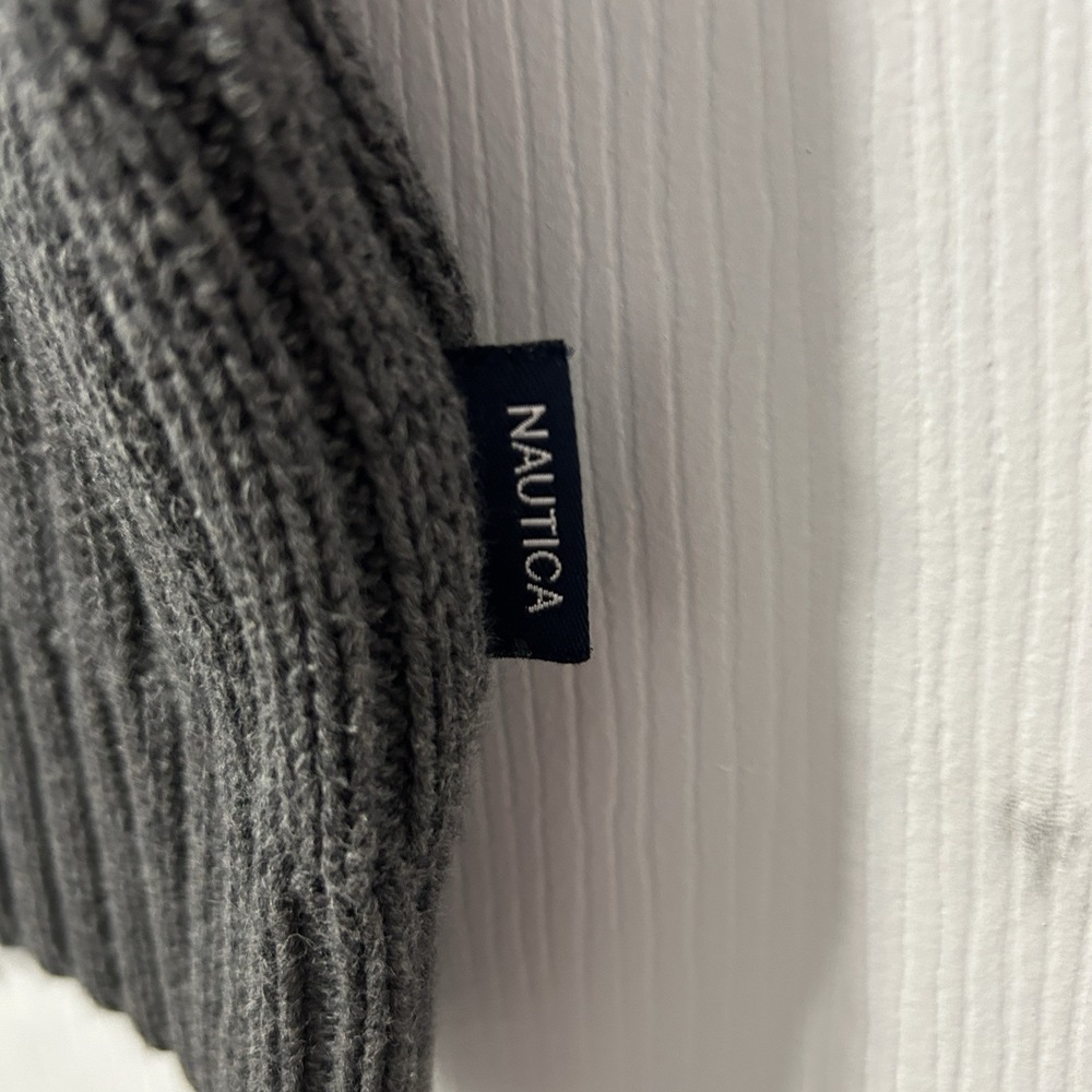 Nautica Men's Button-Up Sweater Vest Size XL Gray Knit 100% Cotton Grandpa Core - Picture 3 of 8